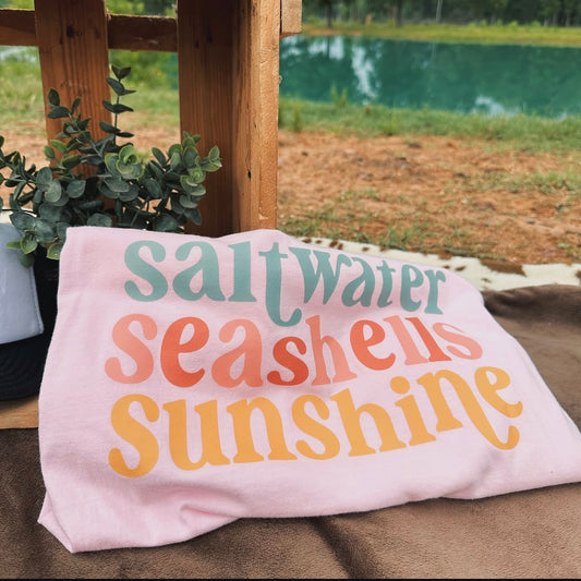 Saltwater Seashells Sunshine tee