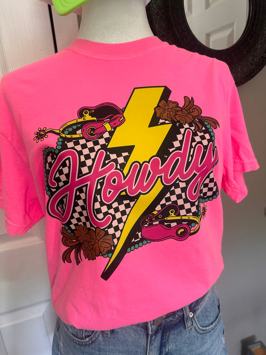 Howdy lightning tee