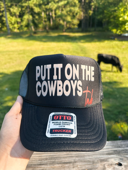 Cowboys tab trucker hat