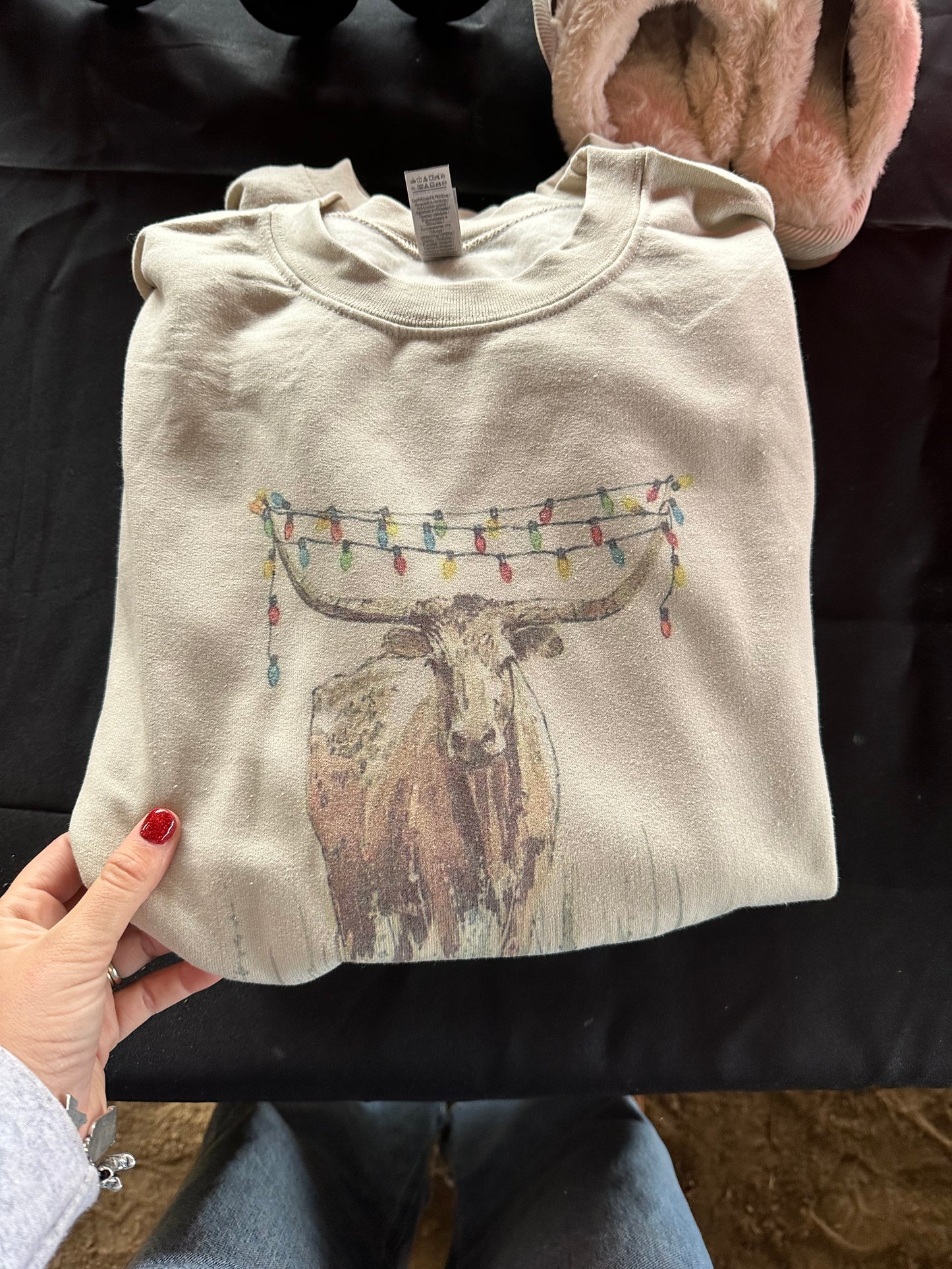 Christmas cow sweatshirt