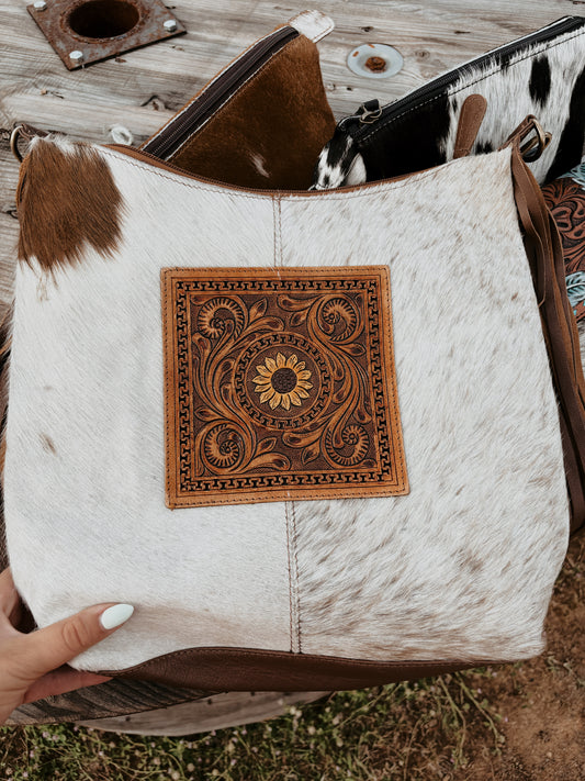Sunflower Leather & Cowhide Crossbody