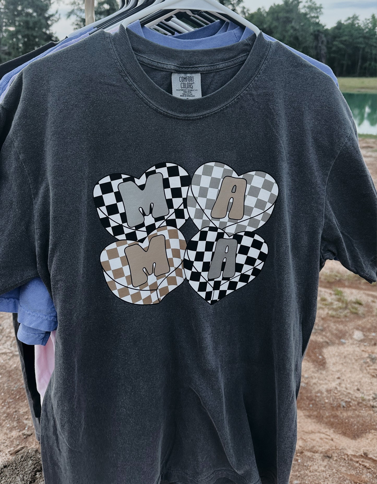 Checkered MAMA tee
