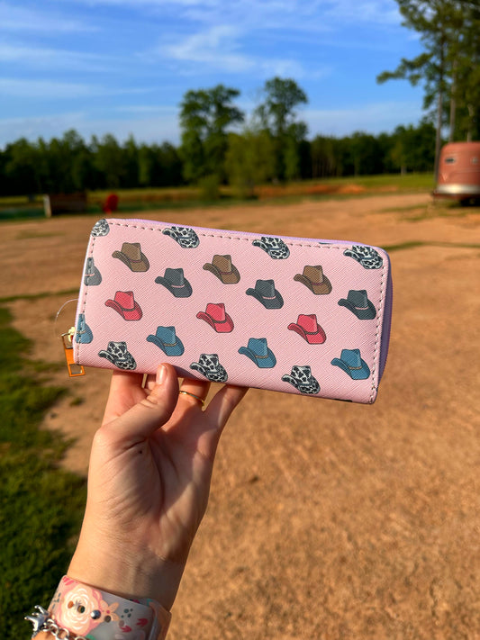 Pink Cowboy hat wallet