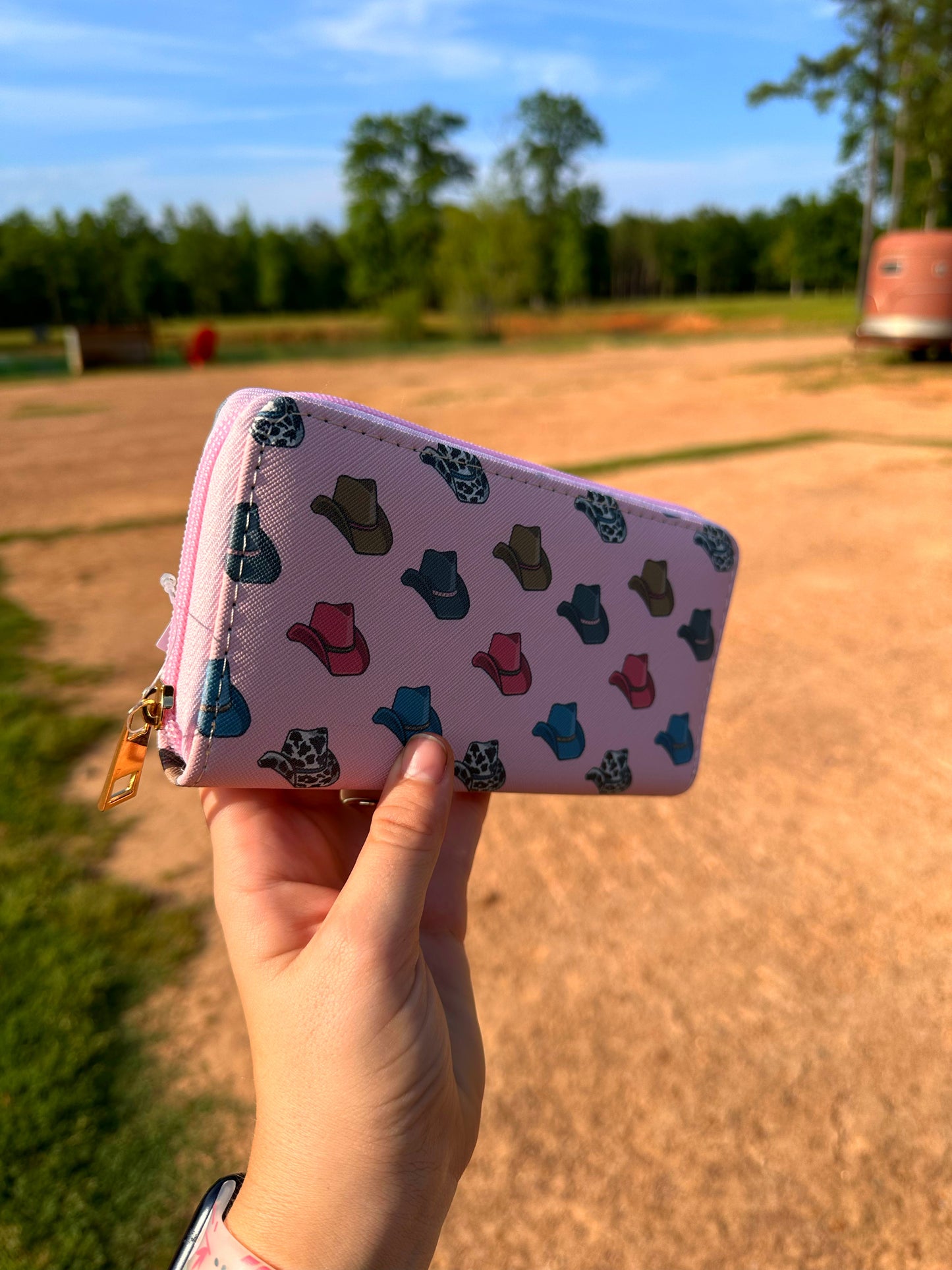 Pink Cowboy hat wallet