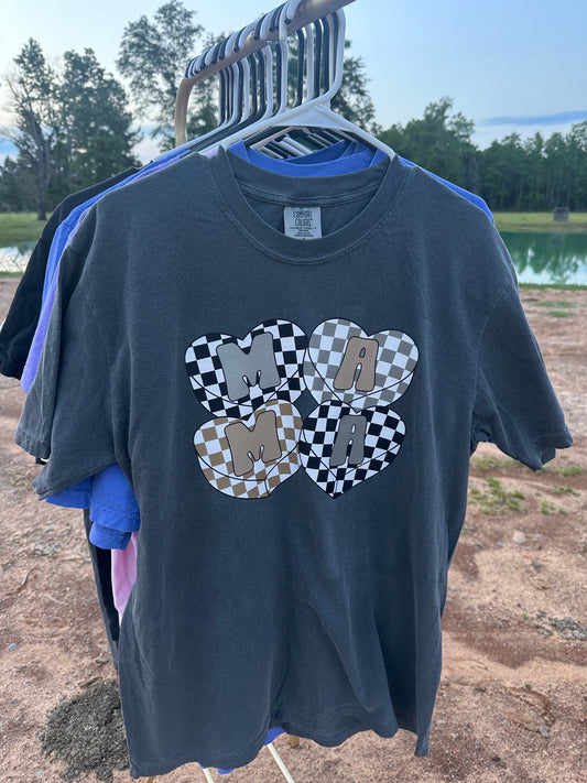 Checkered MAMA tee